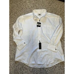 Joseph Abboud New dress shirt 18 /35 %100 Egyptian cotton white Classic Fit